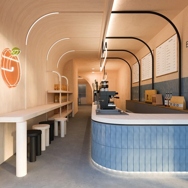 peach boy woodidea thessaloniki bar restaurants wooden 